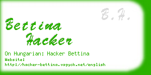 bettina hacker business card